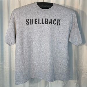 Gildan gray “Shellback” short sleeve tee shirt.